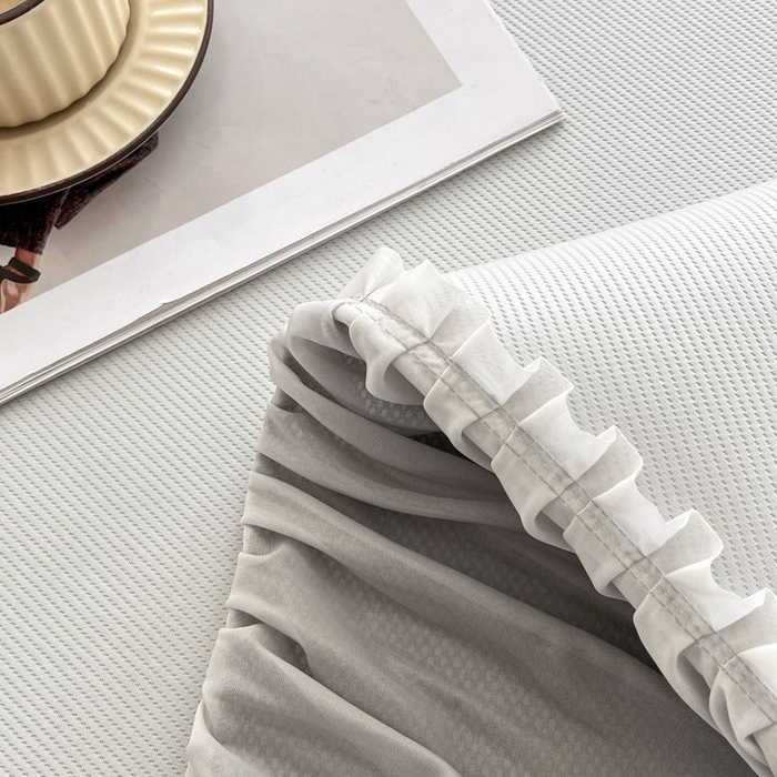 91家纺网 家纺一手货源 找家纺 子曰 2026新款PE小清新凉席床裙款 小清新-白