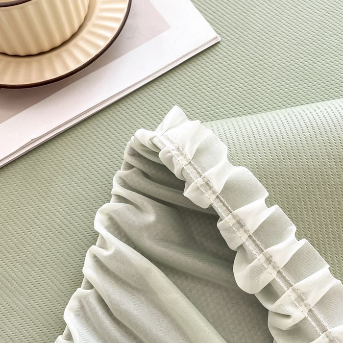 91家纺网 家纺一手货源 找家纺 子曰 2026新款PE小清新凉席床裙款 小清新-绿