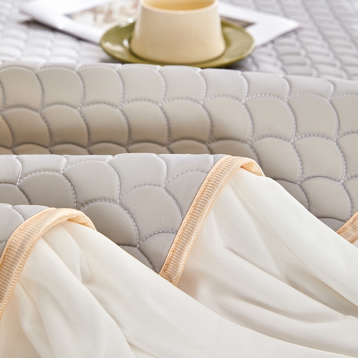 91家纺网 家纺一手货源 找家纺 羽梦家纺 2026新款硅胶床裙款凉席席子 青空灰