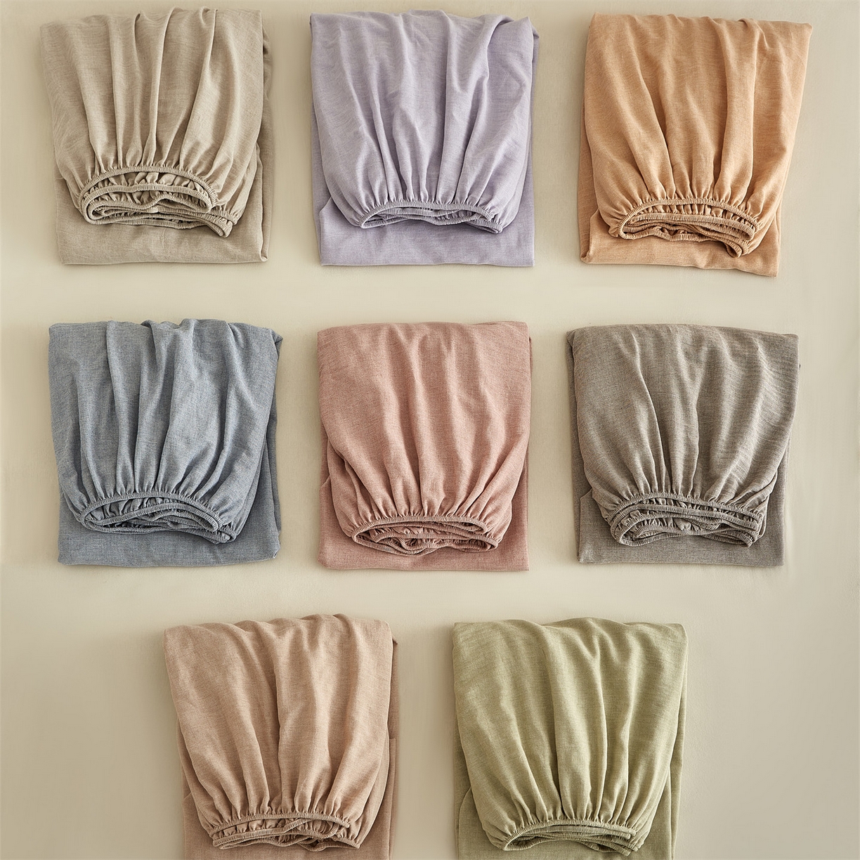 91家纺网 家纺一手货源 找家纺 （总）优眠坊 2026新款简约色织水洗棉麻人字纹单品床笠单件床笠