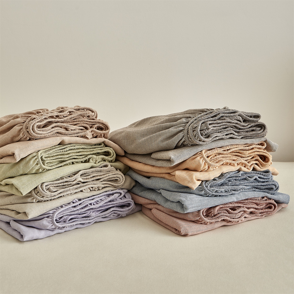 91家纺网 家纺一手货源 找家纺 （总）优眠坊 2026新款简约色织水洗棉麻人字纹单品床笠单件床笠