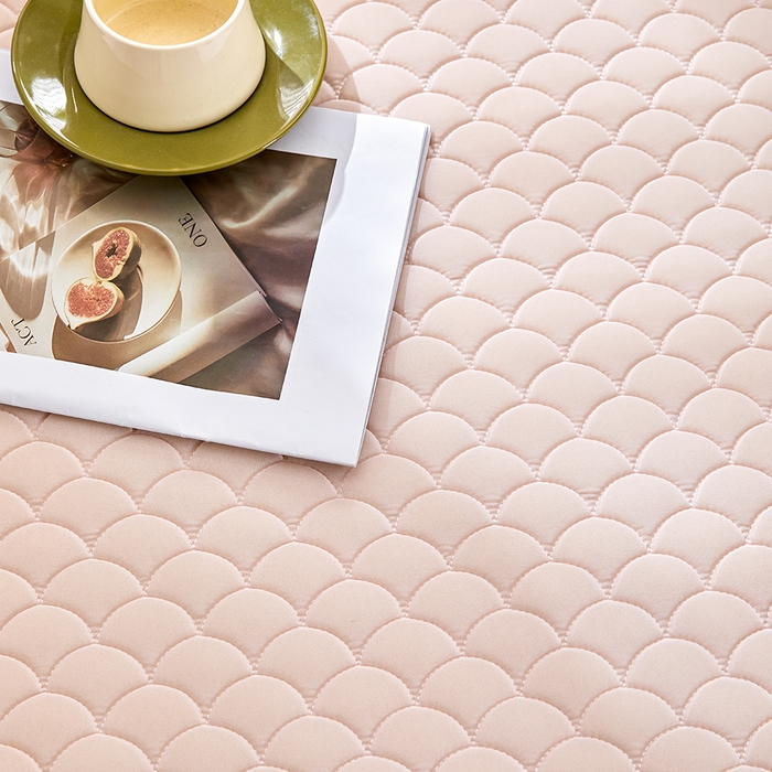 91家纺网 家纺一手货源 找家纺 羽梦家纺 2026新款硅胶床裙款凉席席子 柔云粉