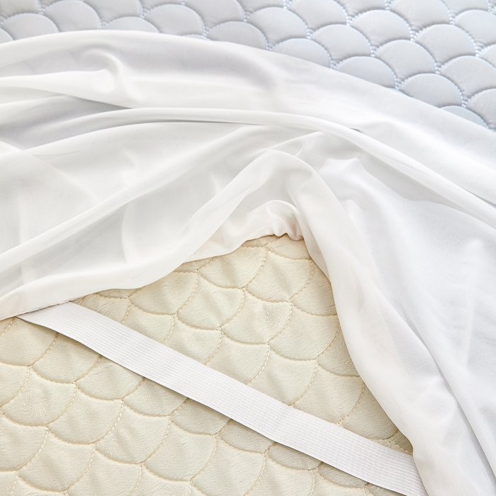 91家纺网 家纺一手货源 找家纺 羽梦家纺 2026新款硅胶床裙款凉席席子 淡蓝色