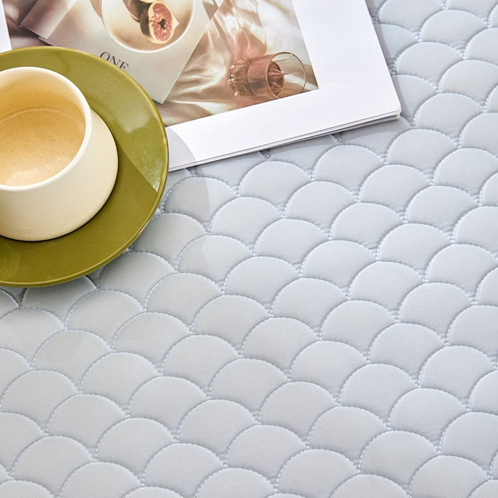 91家纺网 家纺一手货源 找家纺 羽梦家纺 2026新款硅胶床裙款凉席席子 淡蓝色