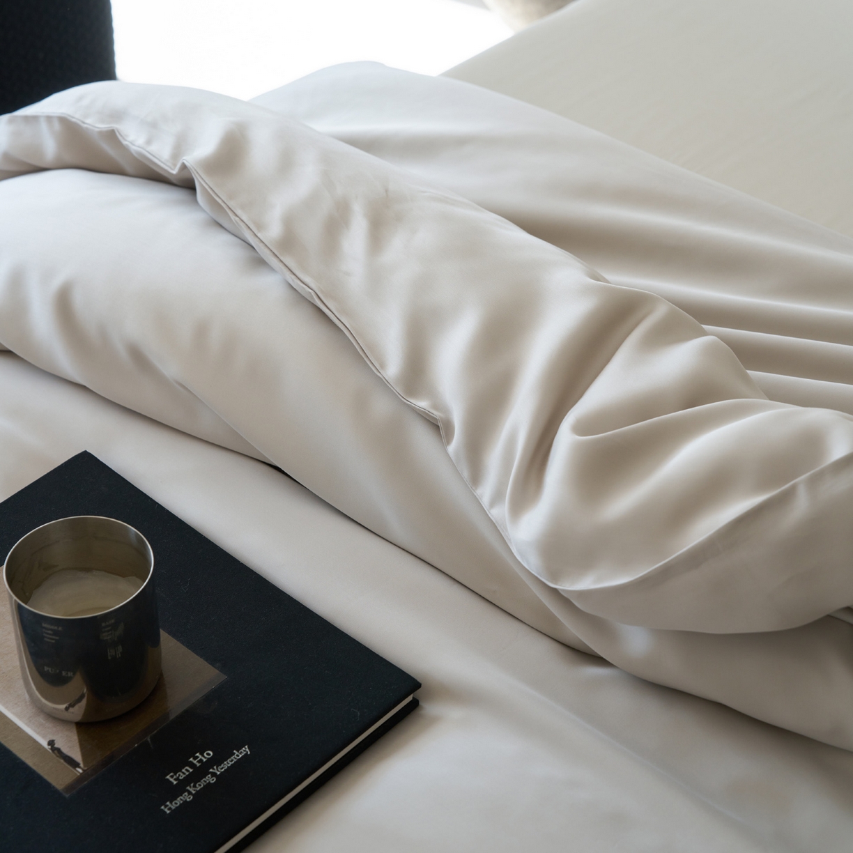 91家纺网 家纺一手货源 找家纺 简纯主义 2026新款100S超细旦进口兰精天丝单被套被套单件 经典灰