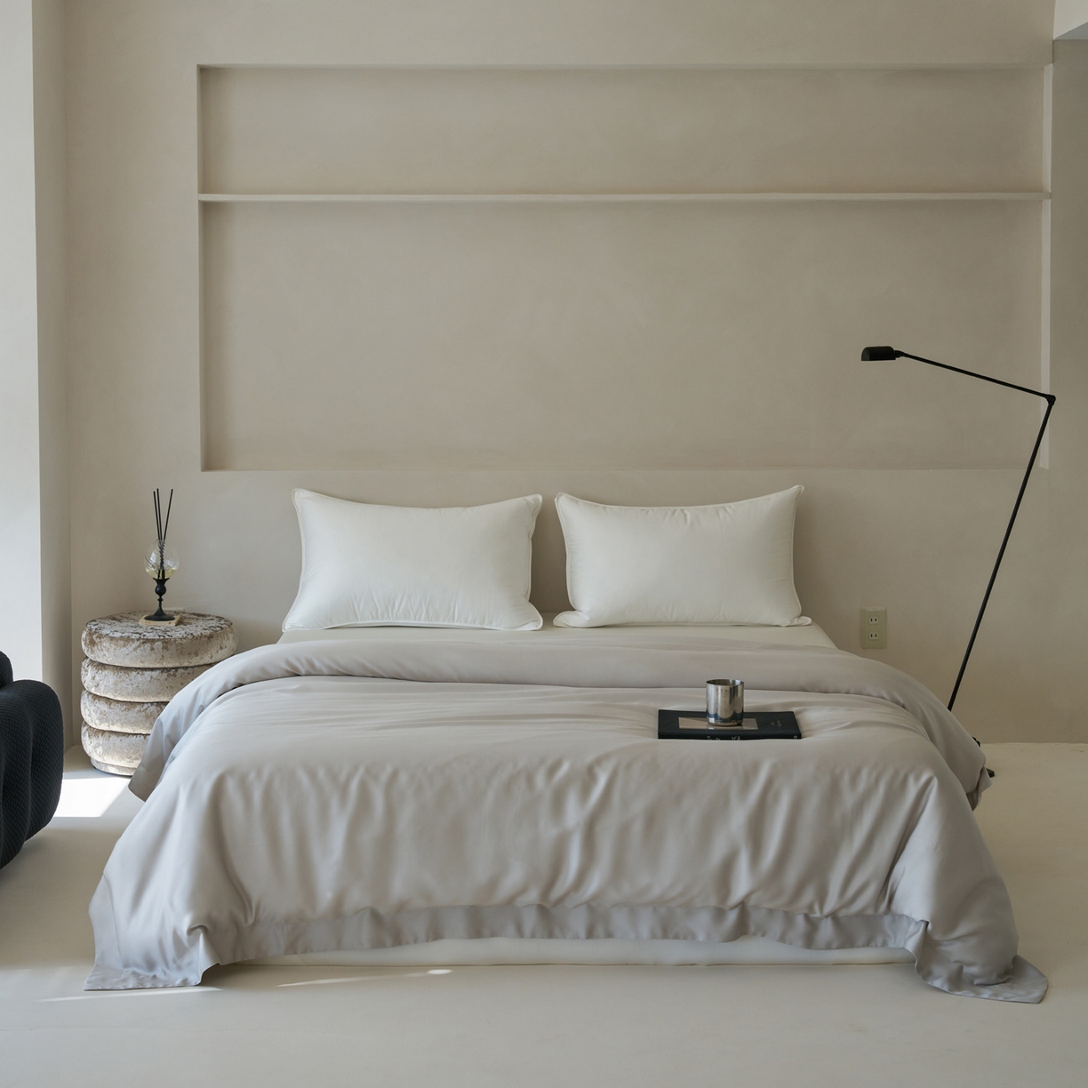 91家纺网 家纺一手货源 找家纺 简纯主义 2026新款100S超细旦进口兰精天丝单被套被套单件 经典灰