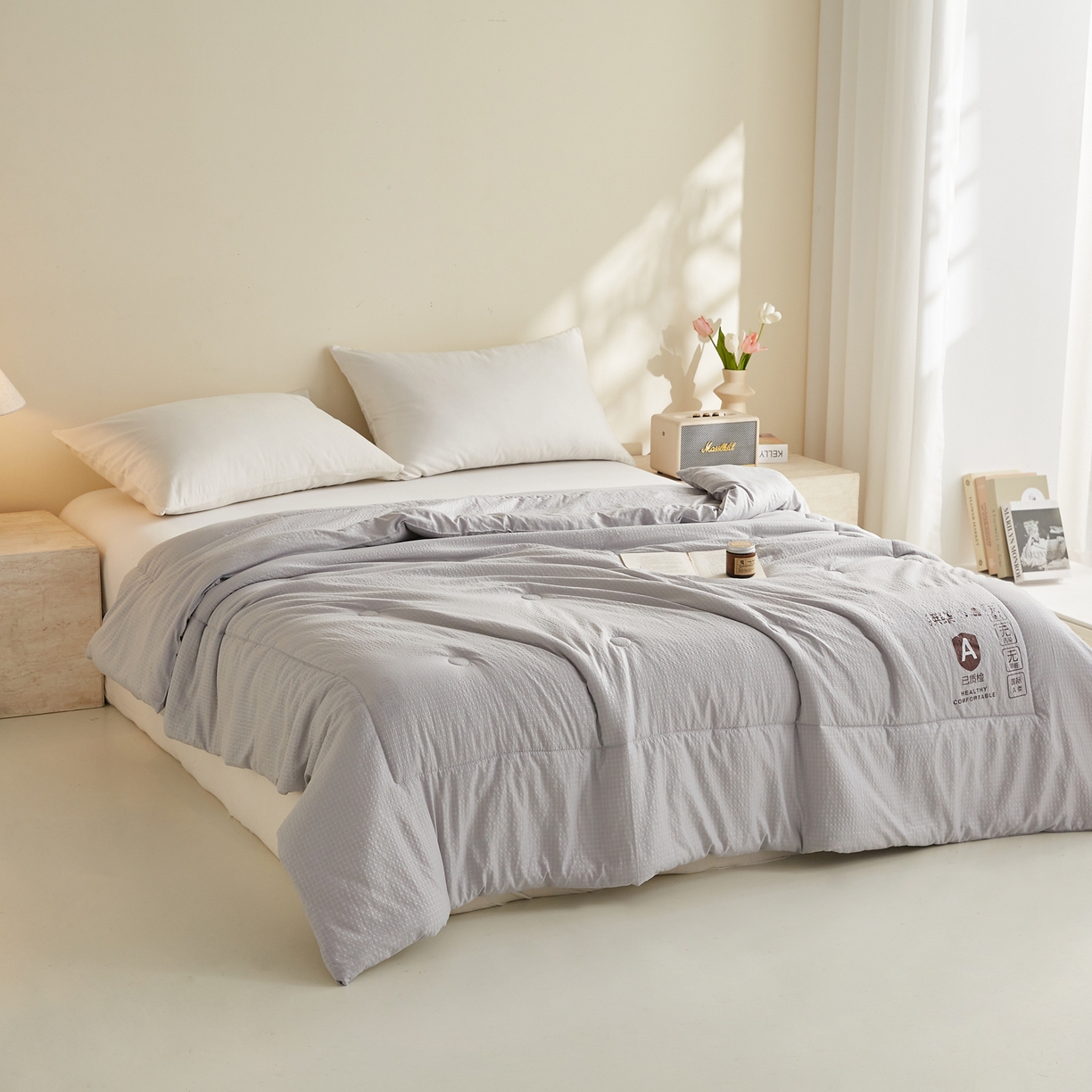 91家纺网 家纺一手货源 找家纺 （总）帕芬鸟家纺 2026春夏新款A+无染大豆夏被夏凉被空调被