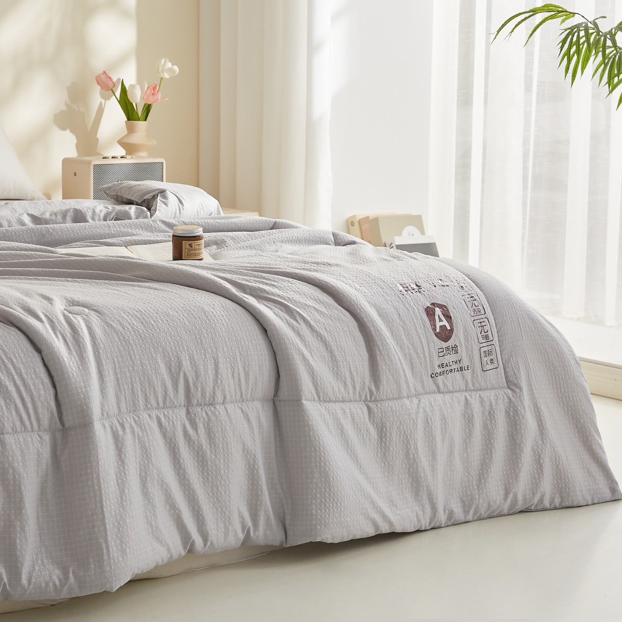 91家纺网 家纺一手货源 找家纺 （总）帕芬鸟家纺 2026春夏新款A+无染大豆夏被夏凉被空调被