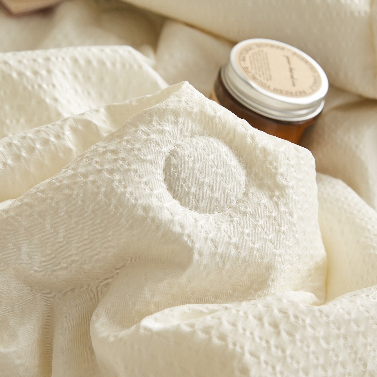 91家纺网 家纺一手货源 找家纺 帕芬鸟家纺 2026春夏新款A+无染大豆夏被夏凉被空调被 无染-米拼绿