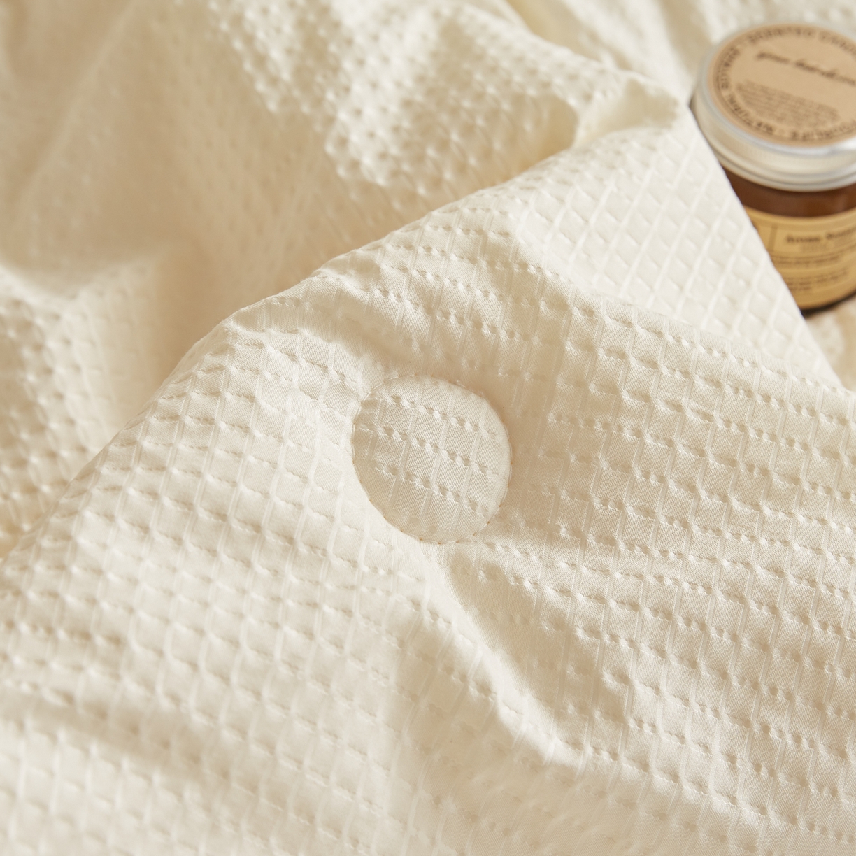 91家纺网 家纺一手货源 找家纺 帕芬鸟家纺 2026春夏新款A+无染大豆夏被夏凉被空调被 无染-米白