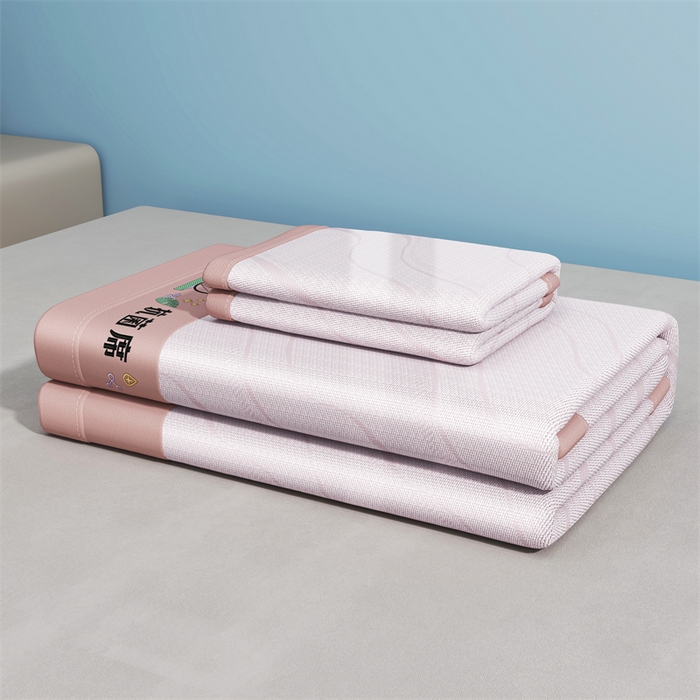 91家纺网 家纺一手货源 找家纺 （总）yyds网供 2026新款艾草抗菌冰丝凉席碳光席冰丝席床笠水洗折叠空调软席子三件套学生宿舍