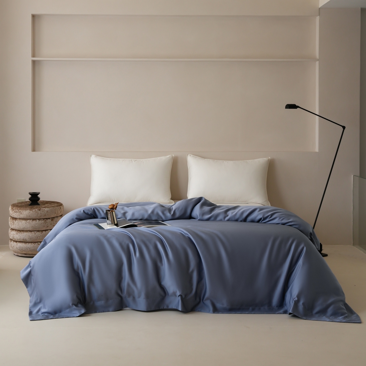 91家纺网 家纺一手货源 找家纺 简纯主义 2026新款100S超细旦进口兰精天丝单被套被套单件 太妃灰