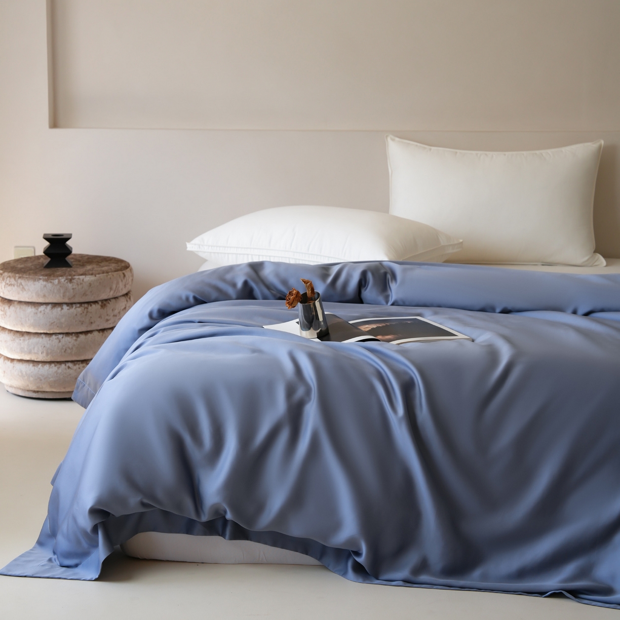 91家纺网 家纺一手货源 找家纺 简纯主义 2026新款100S超细旦进口兰精天丝单被套被套单件 太妃灰