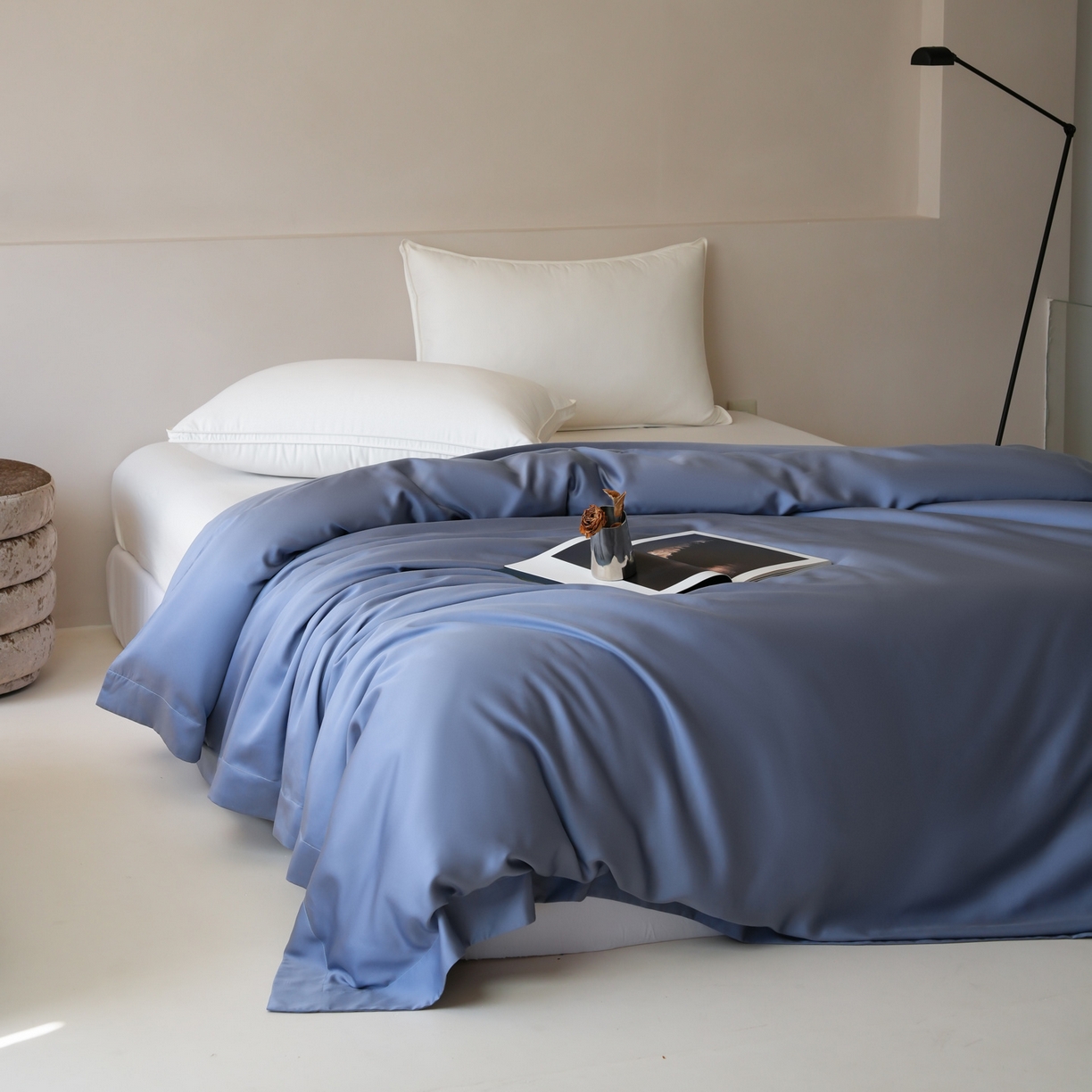 91家纺网 家纺一手货源 找家纺 简纯主义 2026新款100S超细旦进口兰精天丝单被套被套单件 太妃灰