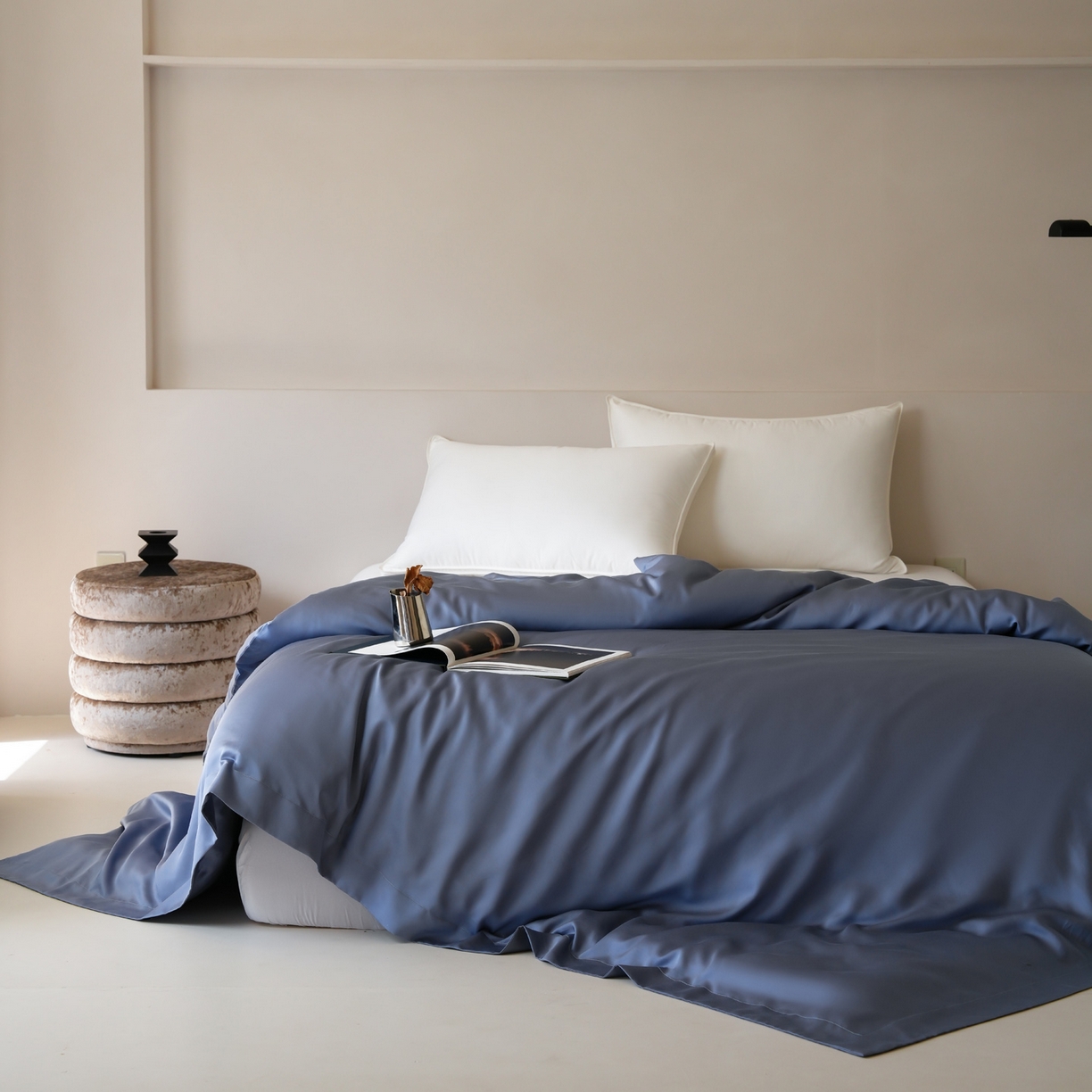 91家纺网 家纺一手货源 找家纺 简纯主义 2026新款100S超细旦进口兰精天丝单被套被套单件 太妃灰