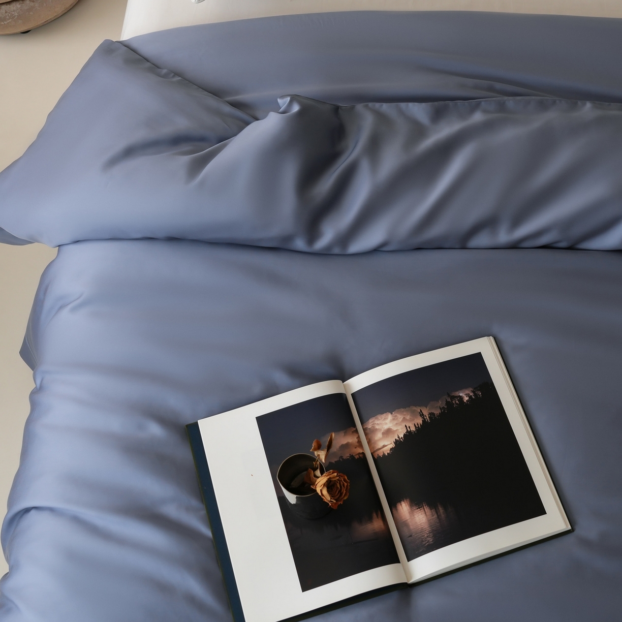 91家纺网 家纺一手货源 找家纺 简纯主义 2026新款100S超细旦进口兰精天丝单被套被套单件 太妃灰