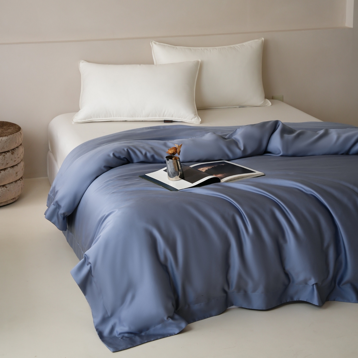 91家纺网 家纺一手货源 找家纺 简纯主义 2026新款100S超细旦进口兰精天丝单被套被套单件 太妃灰