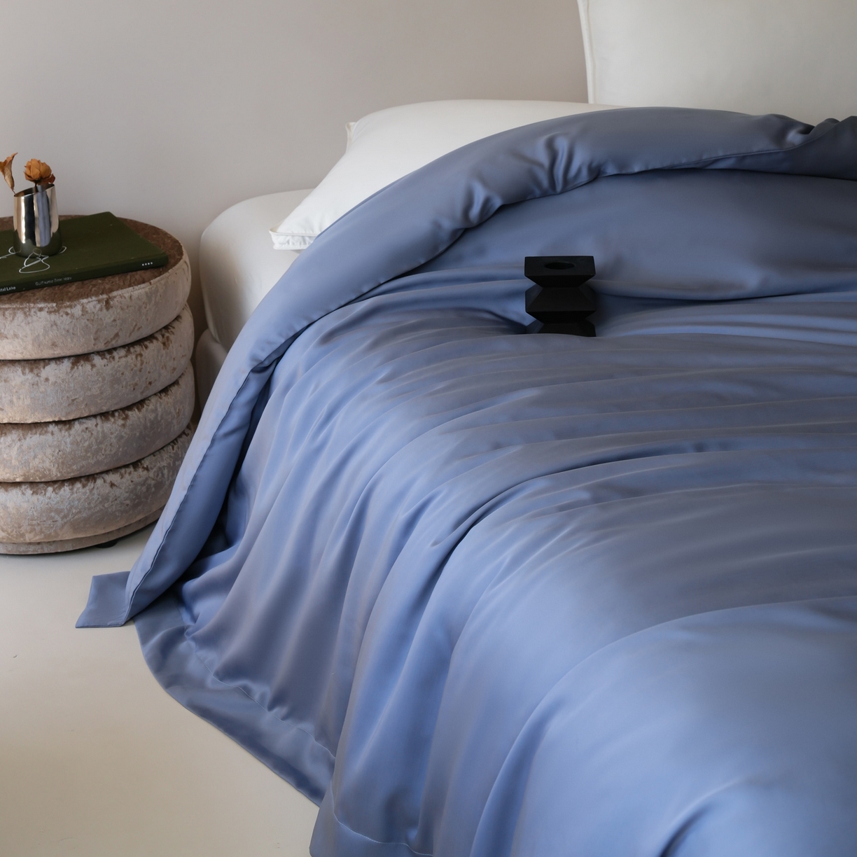 91家纺网 家纺一手货源 找家纺 简纯主义 2026新款100S超细旦进口兰精天丝单被套被套单件 太妃灰