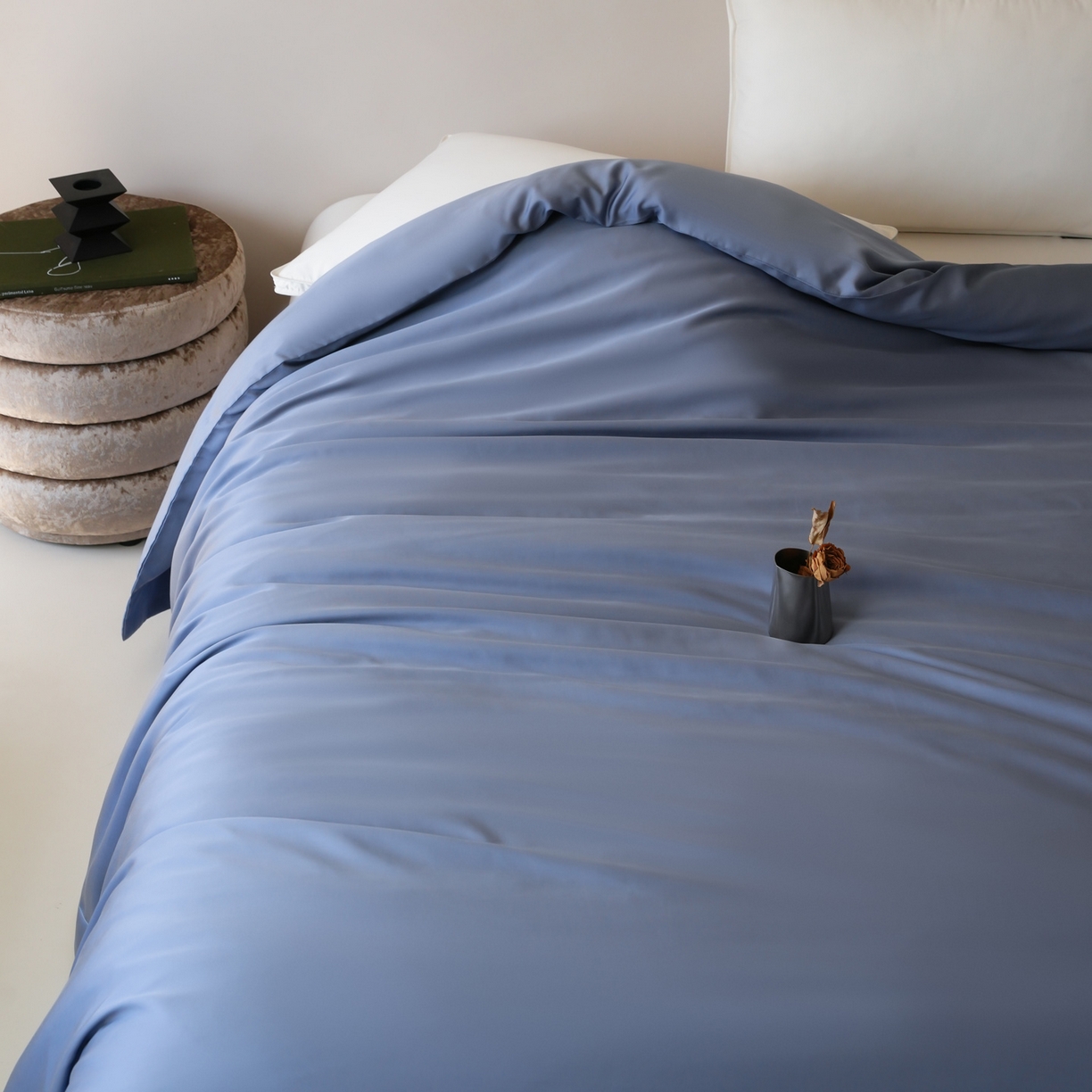 91家纺网 家纺一手货源 找家纺 简纯主义 2026新款100S超细旦进口兰精天丝单被套被套单件 太妃灰