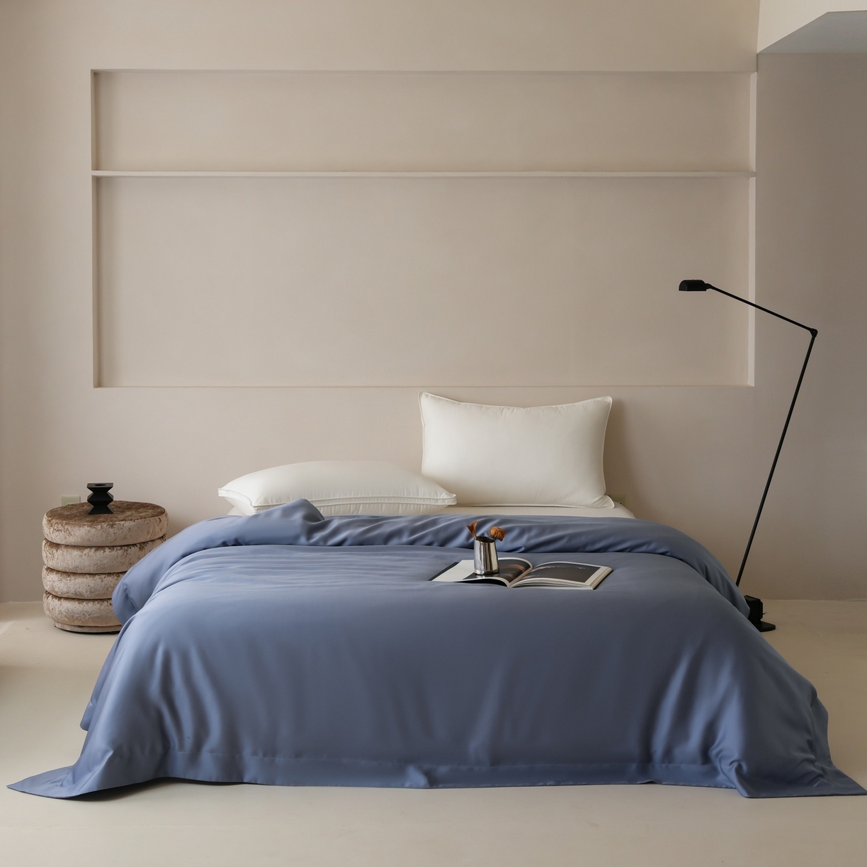 91家纺网 家纺一手货源 找家纺 简纯主义 2026新款100S超细旦进口兰精天丝单被套被套单件 太妃灰