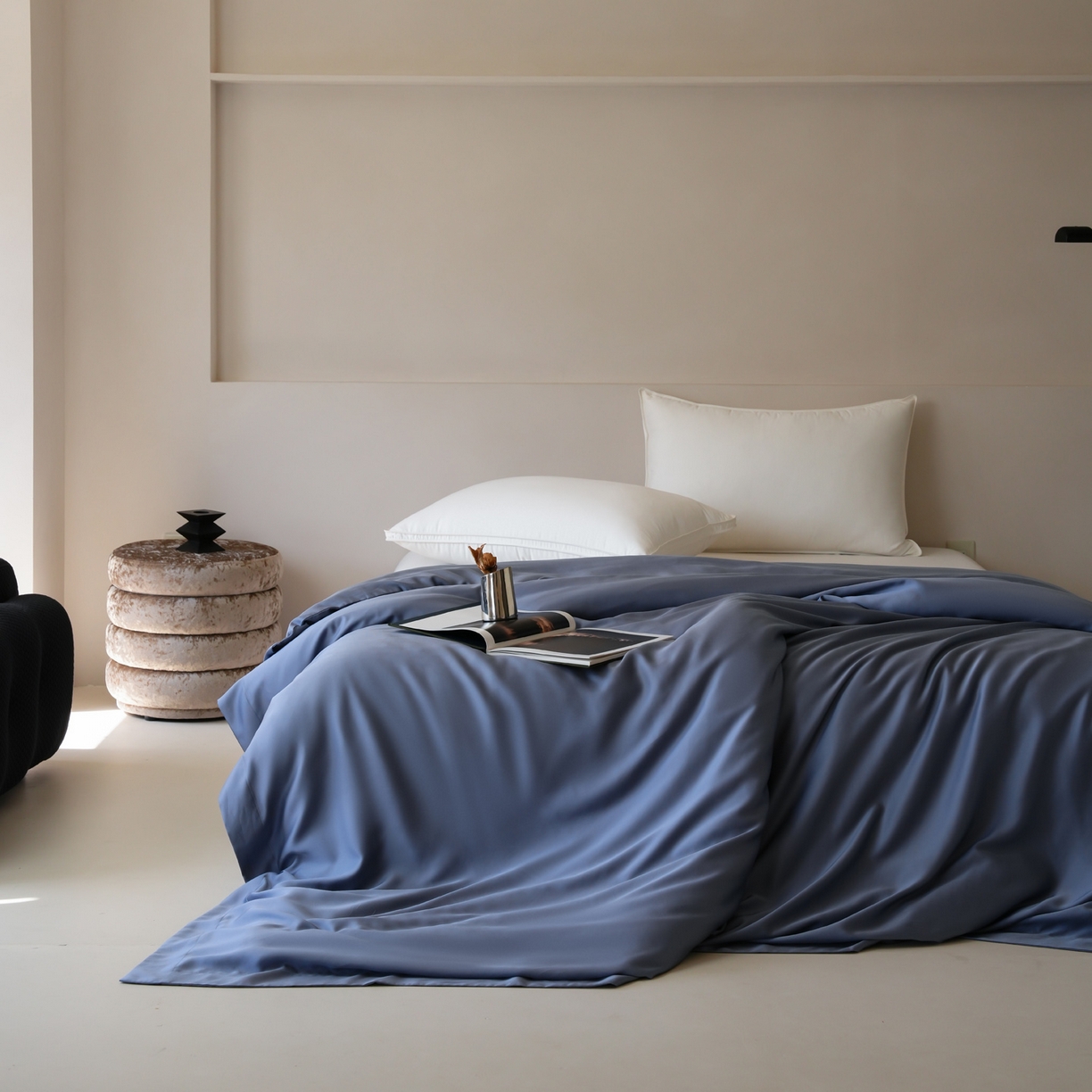 91家纺网 家纺一手货源 找家纺 简纯主义 2026新款100S超细旦进口兰精天丝单被套被套单件 太妃灰