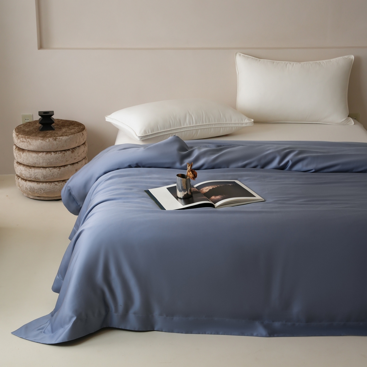 91家纺网 家纺一手货源 找家纺 简纯主义 2026新款100S超细旦进口兰精天丝单被套被套单件 太妃灰