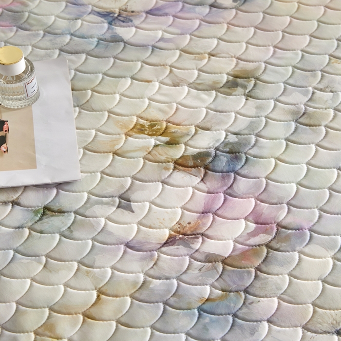 91家纺网 家纺一手货源 找家纺 羽梦家纺 2026新款硅胶床裙款凉席席子 雾里看花