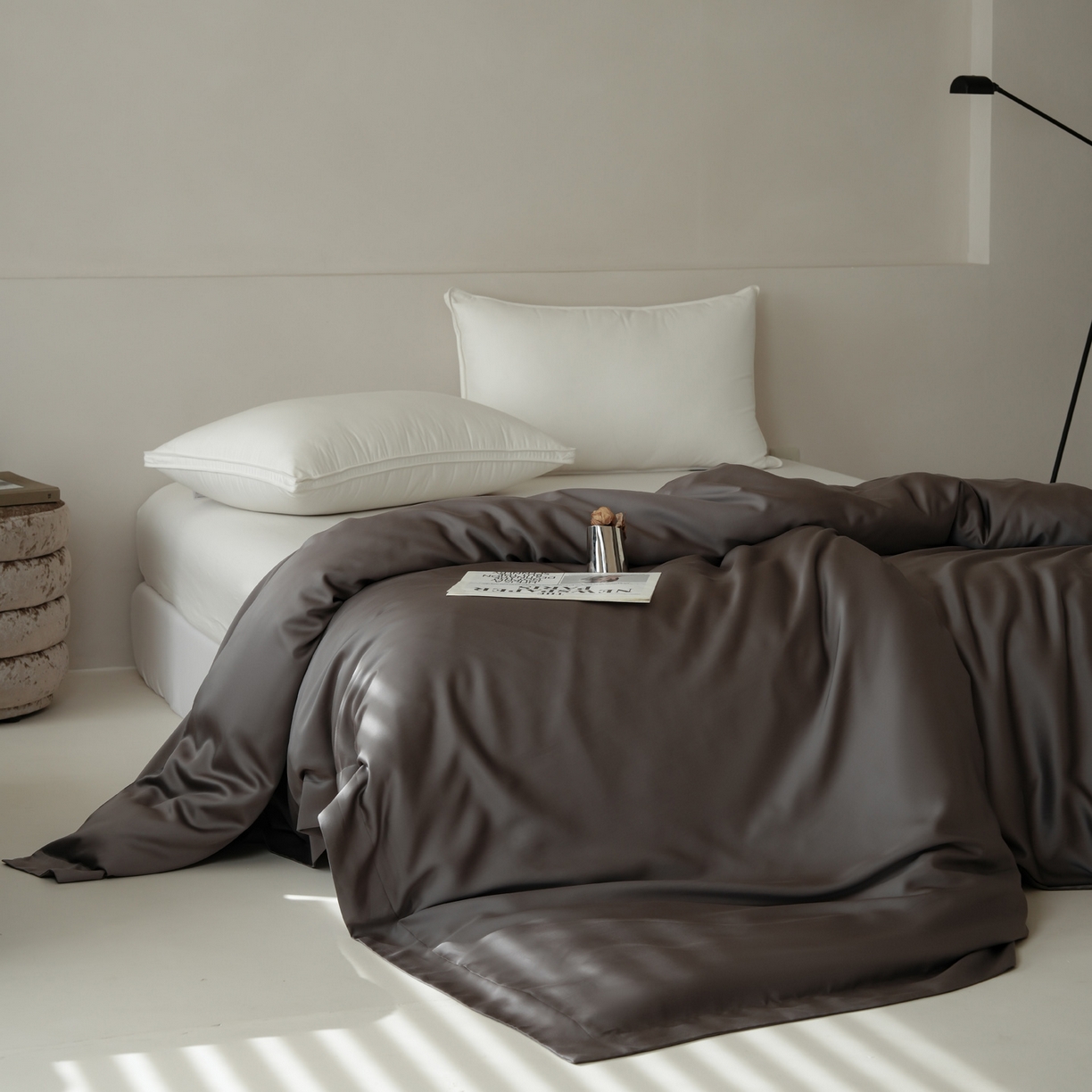 91家纺网 家纺一手货源 找家纺 简纯主义 2026新款100S超细旦进口兰精天丝单被套被套单件 雾迷