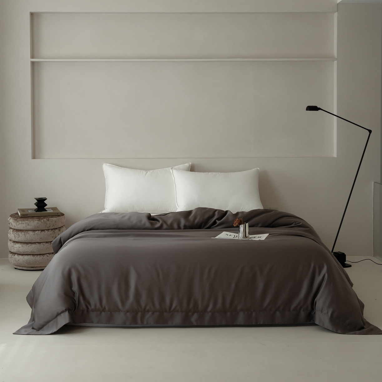 91家纺网 家纺一手货源 找家纺 简纯主义 2026新款100S超细旦进口兰精天丝单被套被套单件 雾迷