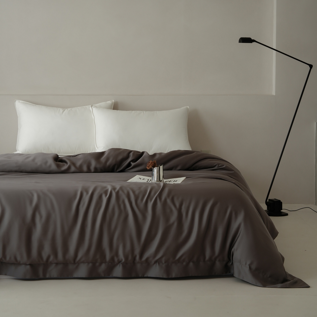 91家纺网 家纺一手货源 找家纺 简纯主义 2026新款100S超细旦进口兰精天丝单被套被套单件 雾迷