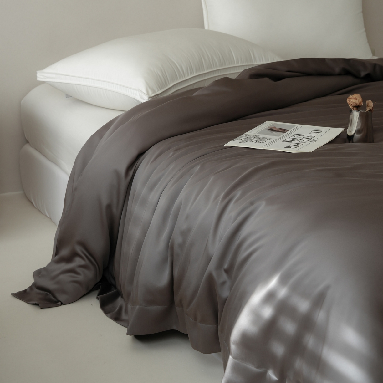 91家纺网 家纺一手货源 找家纺 简纯主义 2026新款100S超细旦进口兰精天丝单被套被套单件 雾迷