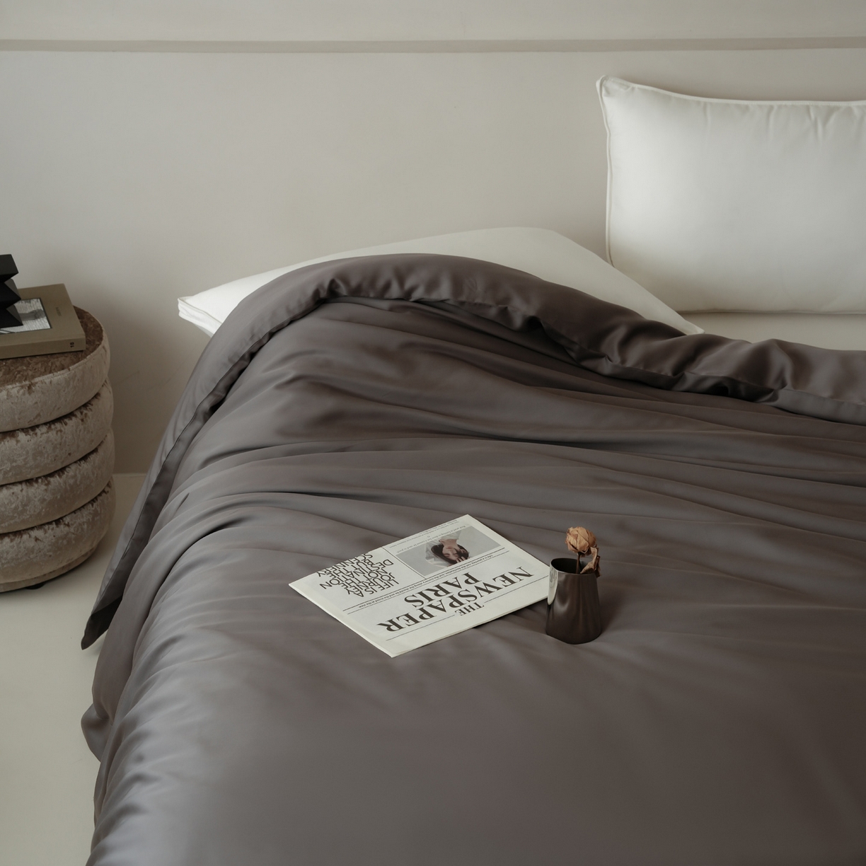 91家纺网 家纺一手货源 找家纺 简纯主义 2026新款100S超细旦进口兰精天丝单被套被套单件 雾迷