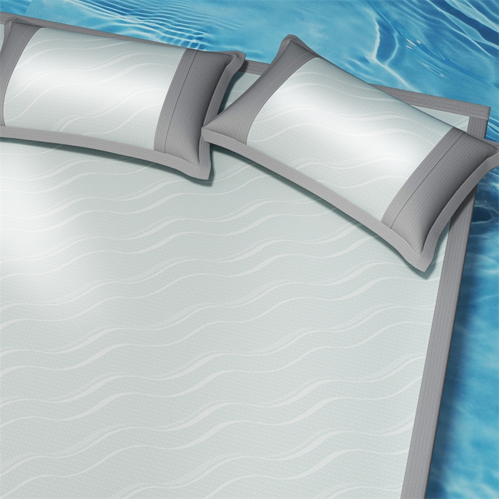 91家纺网 家纺一手货源 找家纺 yyds网供 2026新款艾草抗菌冰丝凉席碳光席冰丝席床笠水洗折叠空调软席子三件套学生宿舍 床席款-艾草抗菌冰丝-灰