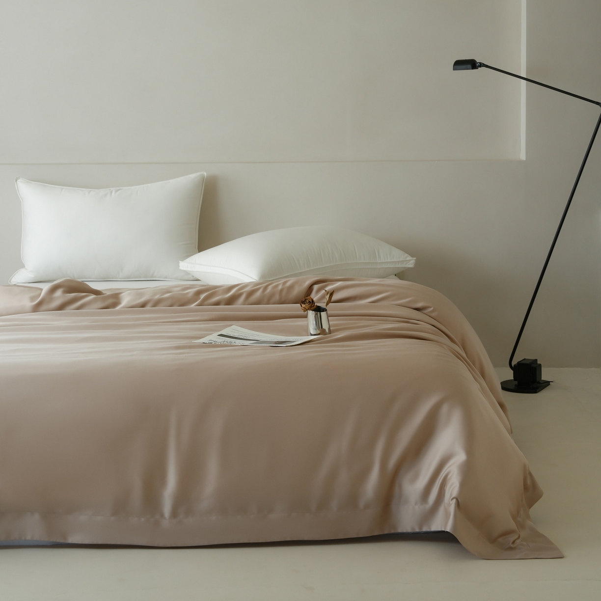 91家纺网 家纺一手货源 找家纺 简纯主义 2026新款100S超细旦进口兰精天丝单被套被套单件 新雅棕