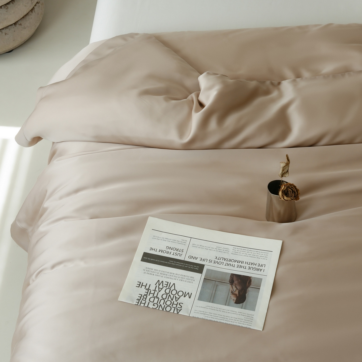 91家纺网 家纺一手货源 找家纺 简纯主义 2026新款100S超细旦进口兰精天丝单被套被套单件 新雅棕