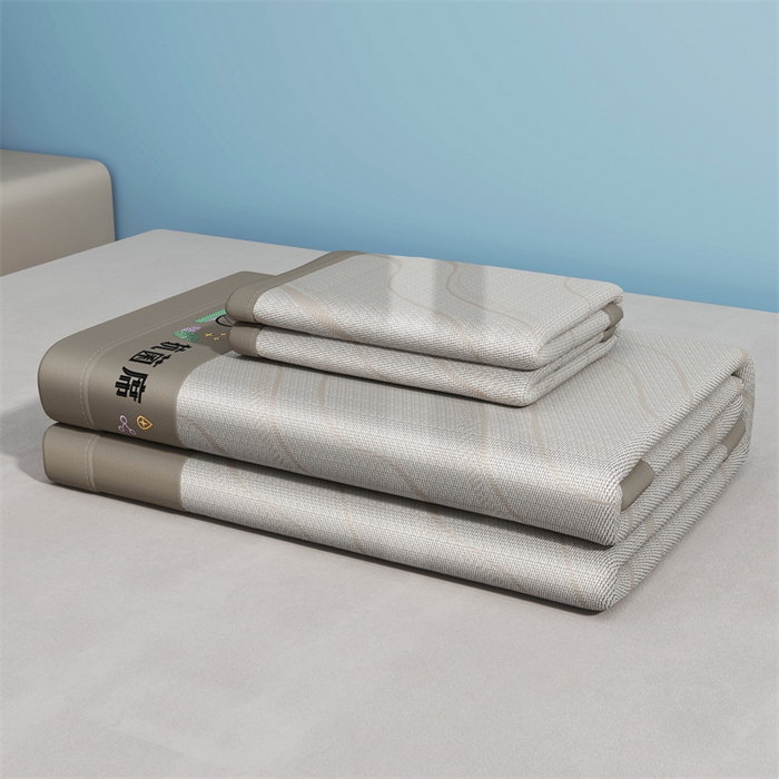 91家纺网 家纺一手货源 找家纺 yyds网供 2026新款艾草抗菌冰丝凉席碳光席冰丝席床笠水洗折叠空调软席子三件套学生宿舍 床席款-艾草抗菌冰丝-咖