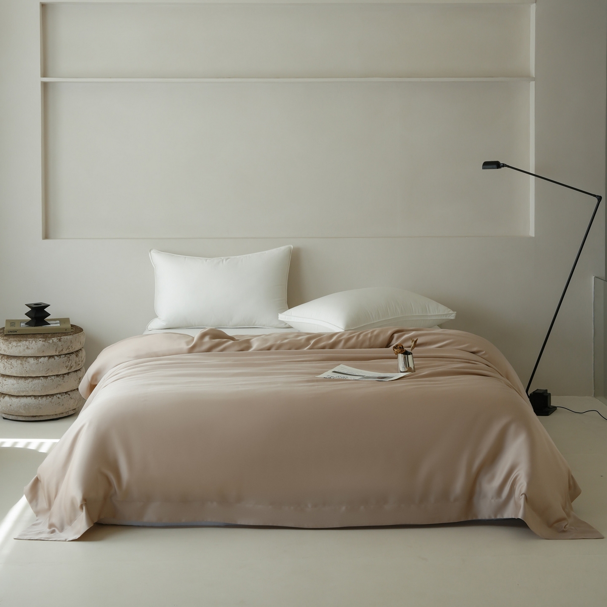 91家纺网 家纺一手货源 找家纺 简纯主义 2026新款100S超细旦进口兰精天丝单被套被套单件 新雅棕