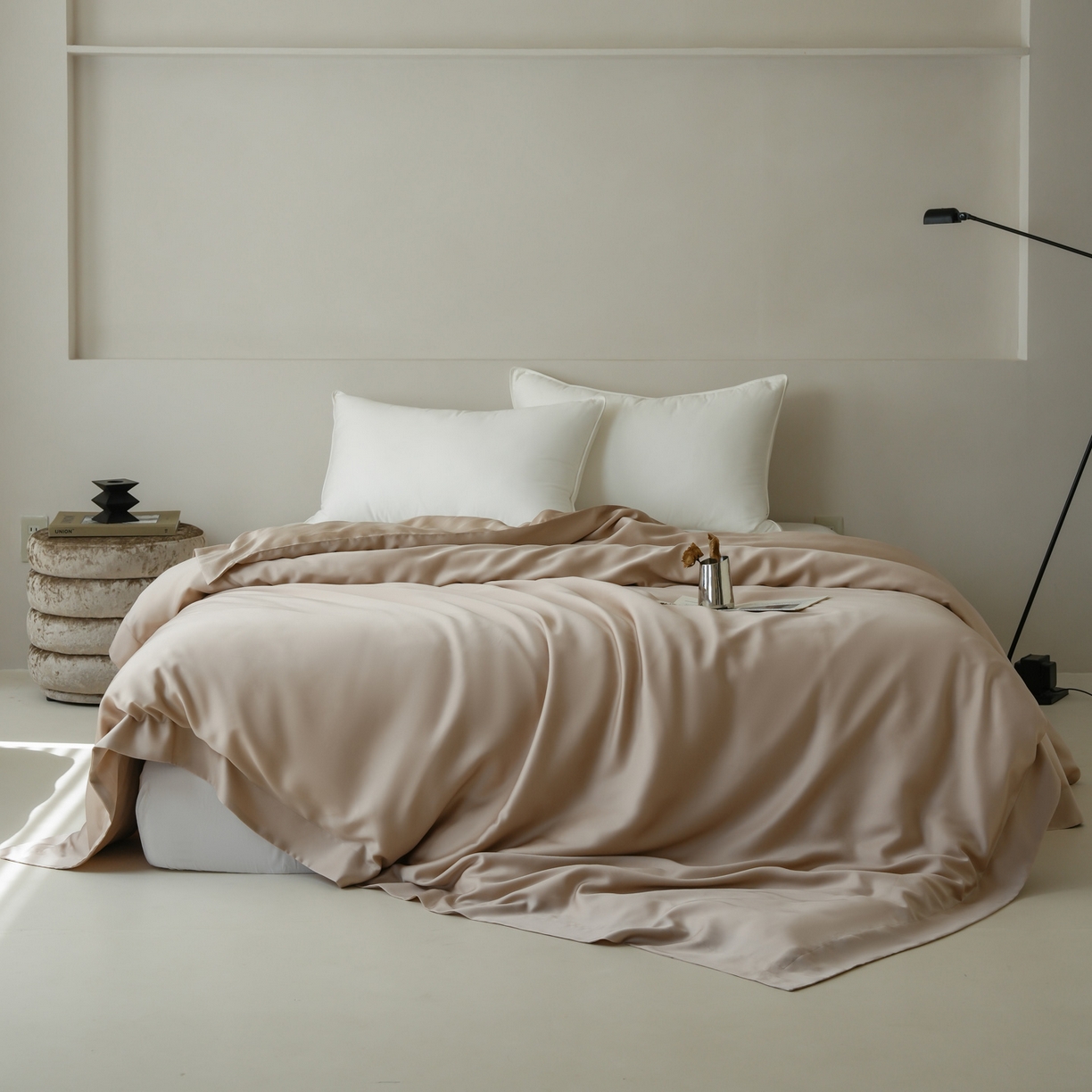 91家纺网 家纺一手货源 找家纺 简纯主义 2026新款100S超细旦进口兰精天丝单被套被套单件 新雅棕