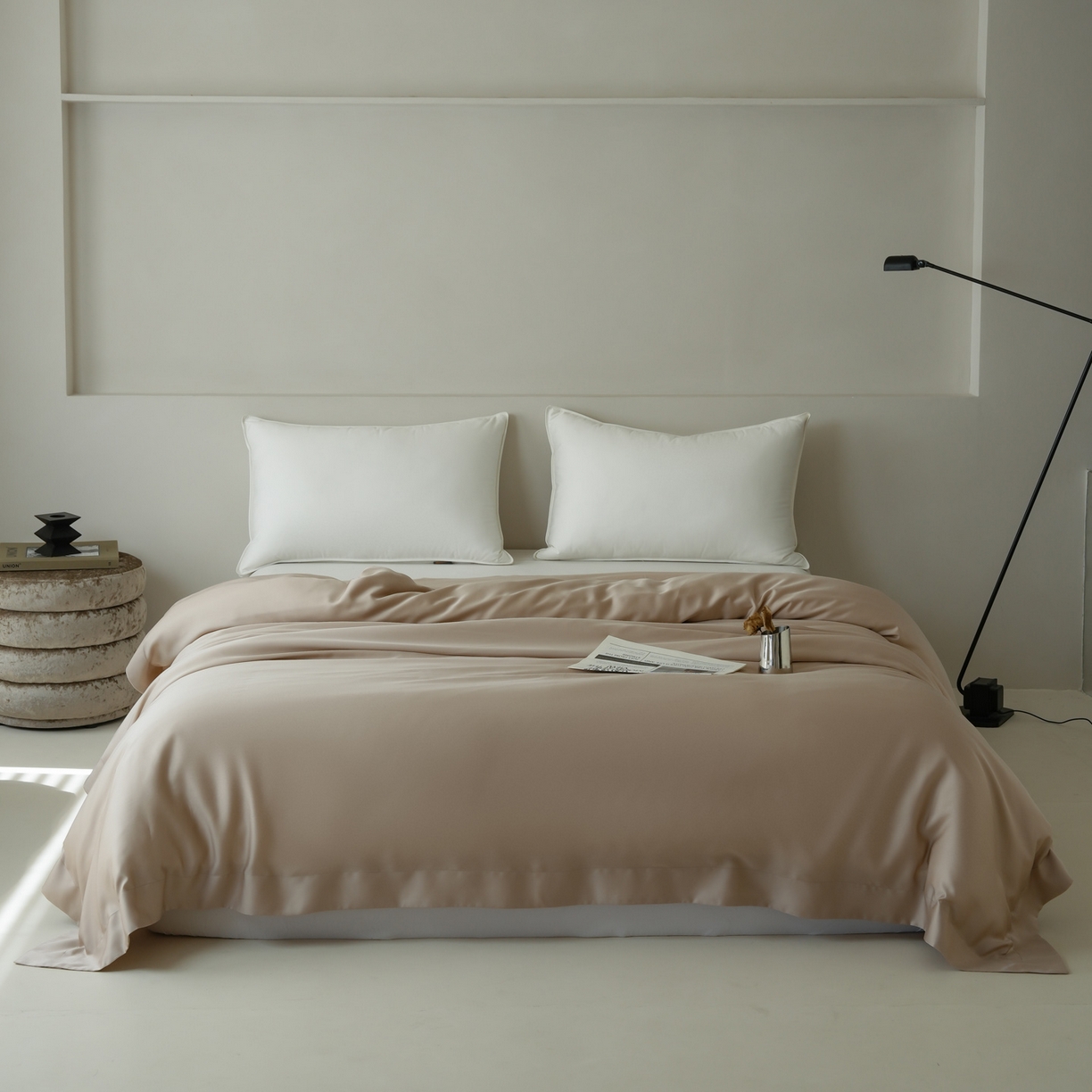 91家纺网 家纺一手货源 找家纺 简纯主义 2026新款100S超细旦进口兰精天丝单被套被套单件 新雅棕