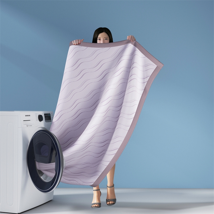 91家纺网 家纺一手货源 找家纺 yyds网供 2026新款艾草抗菌冰丝凉席碳光席冰丝席床笠水洗折叠空调软席子三件套学生宿舍 床席款-艾草抗菌冰丝-紫