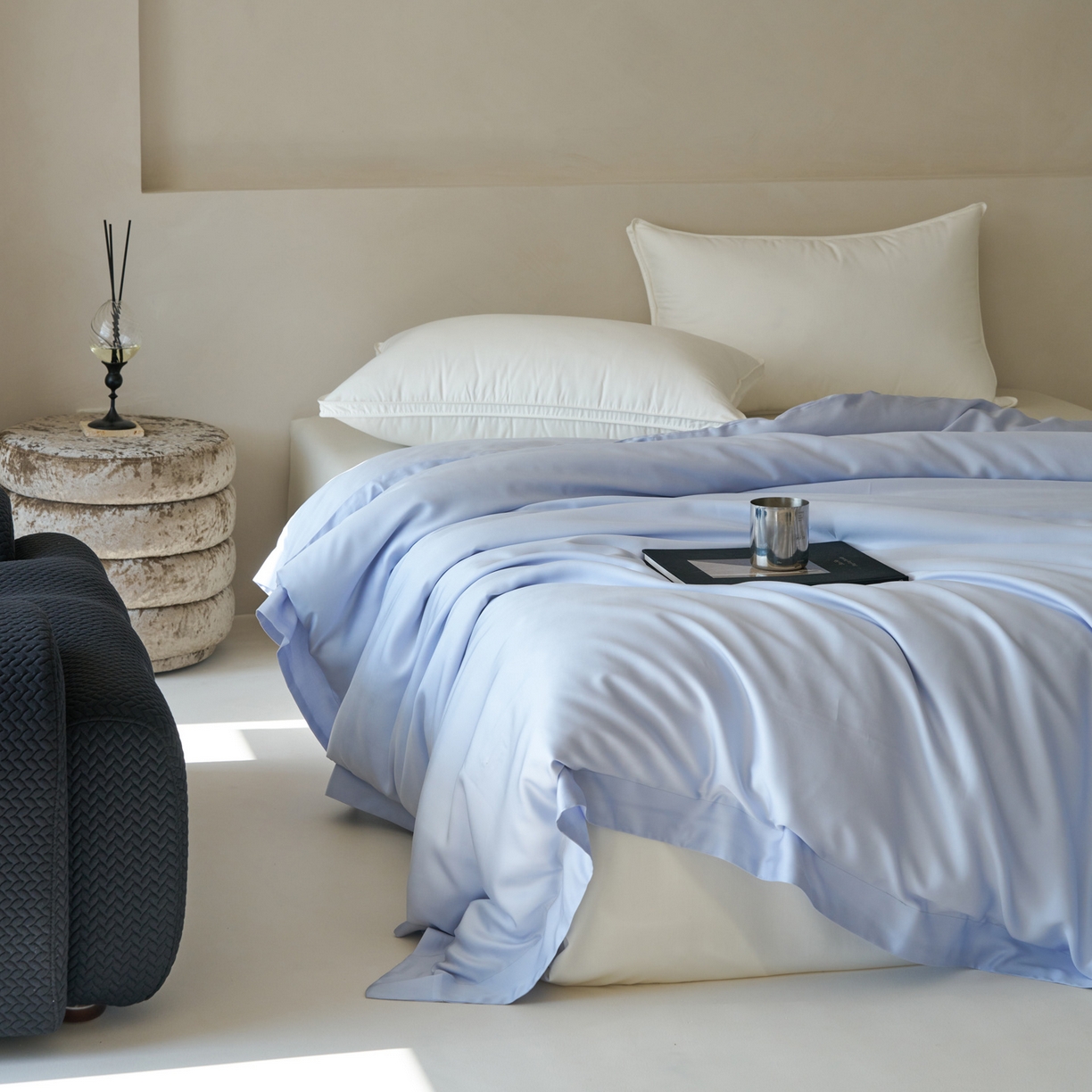 91家纺网 家纺一手货源 找家纺 简纯主义 2026新款100S超细旦进口兰精天丝单被套被套单件 云醉了