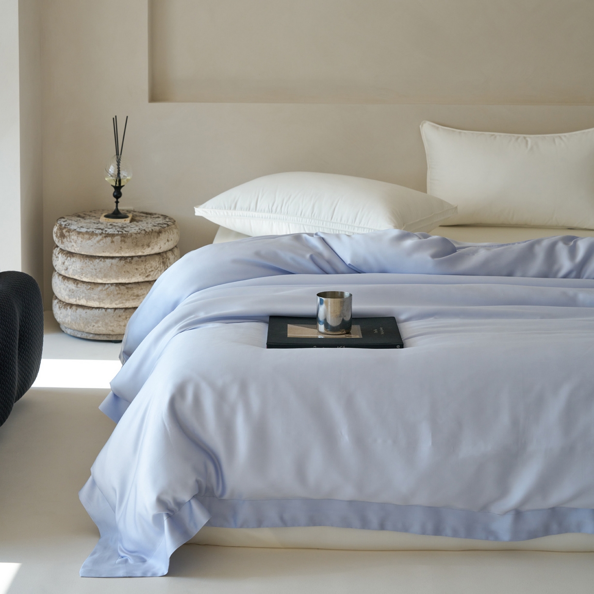 91家纺网 家纺一手货源 找家纺 简纯主义 2026新款100S超细旦进口兰精天丝单被套被套单件 云醉了