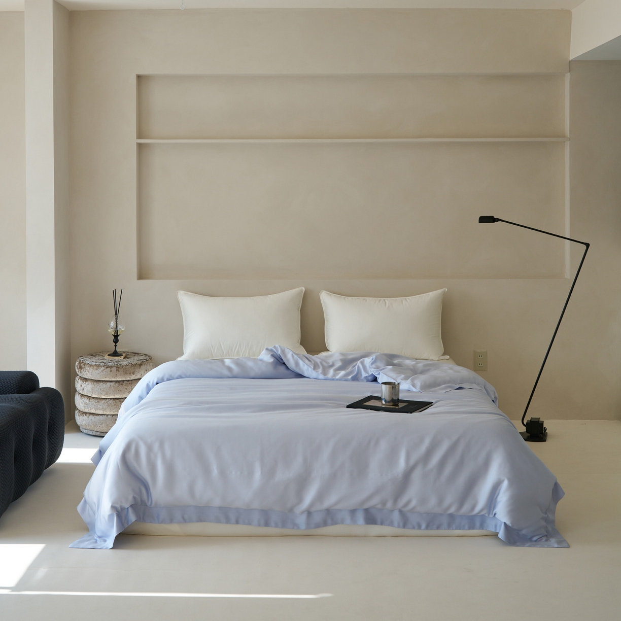 91家纺网 家纺一手货源 找家纺 简纯主义 2026新款100S超细旦进口兰精天丝单被套被套单件 云醉了