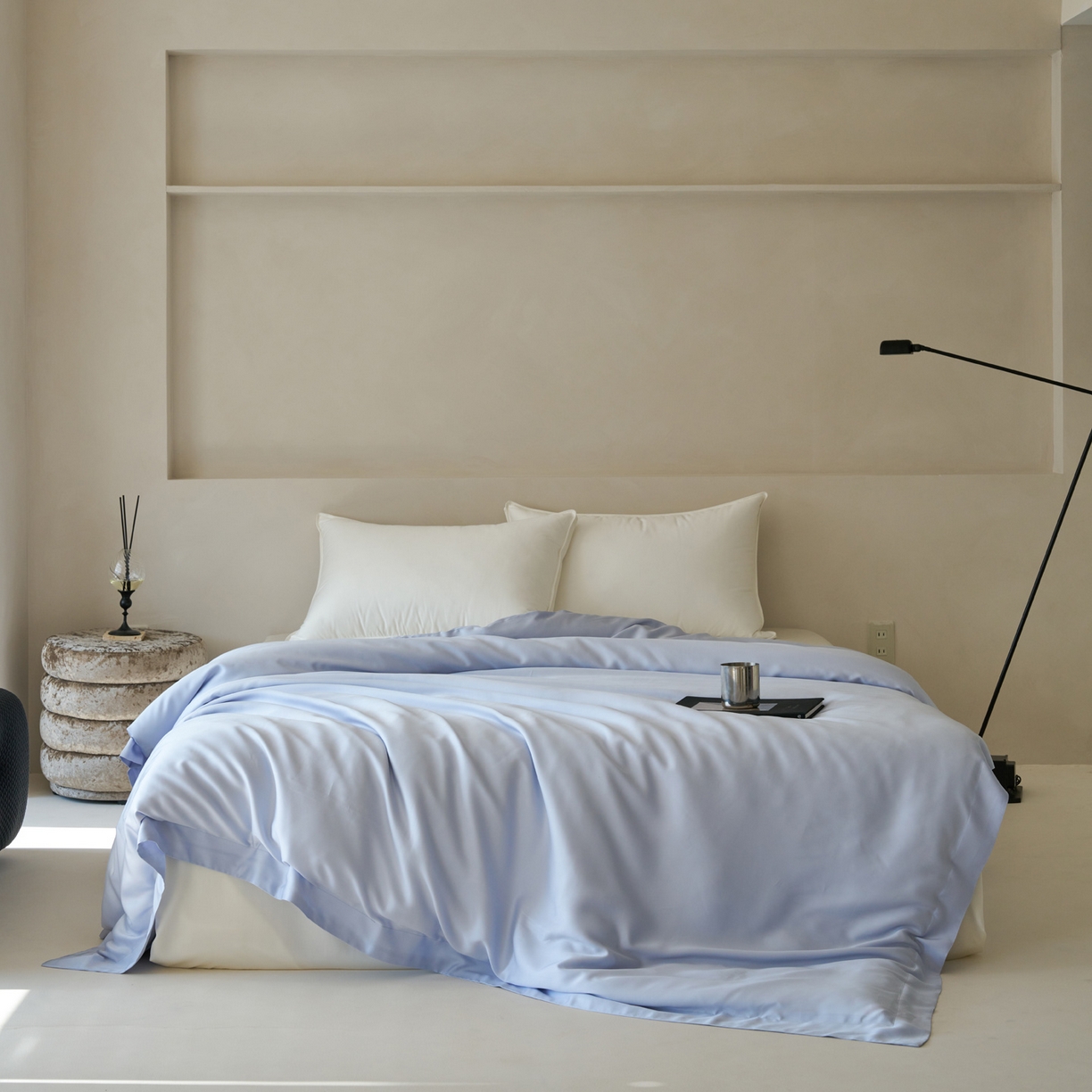 91家纺网 家纺一手货源 找家纺 简纯主义 2026新款100S超细旦进口兰精天丝单被套被套单件 云醉了