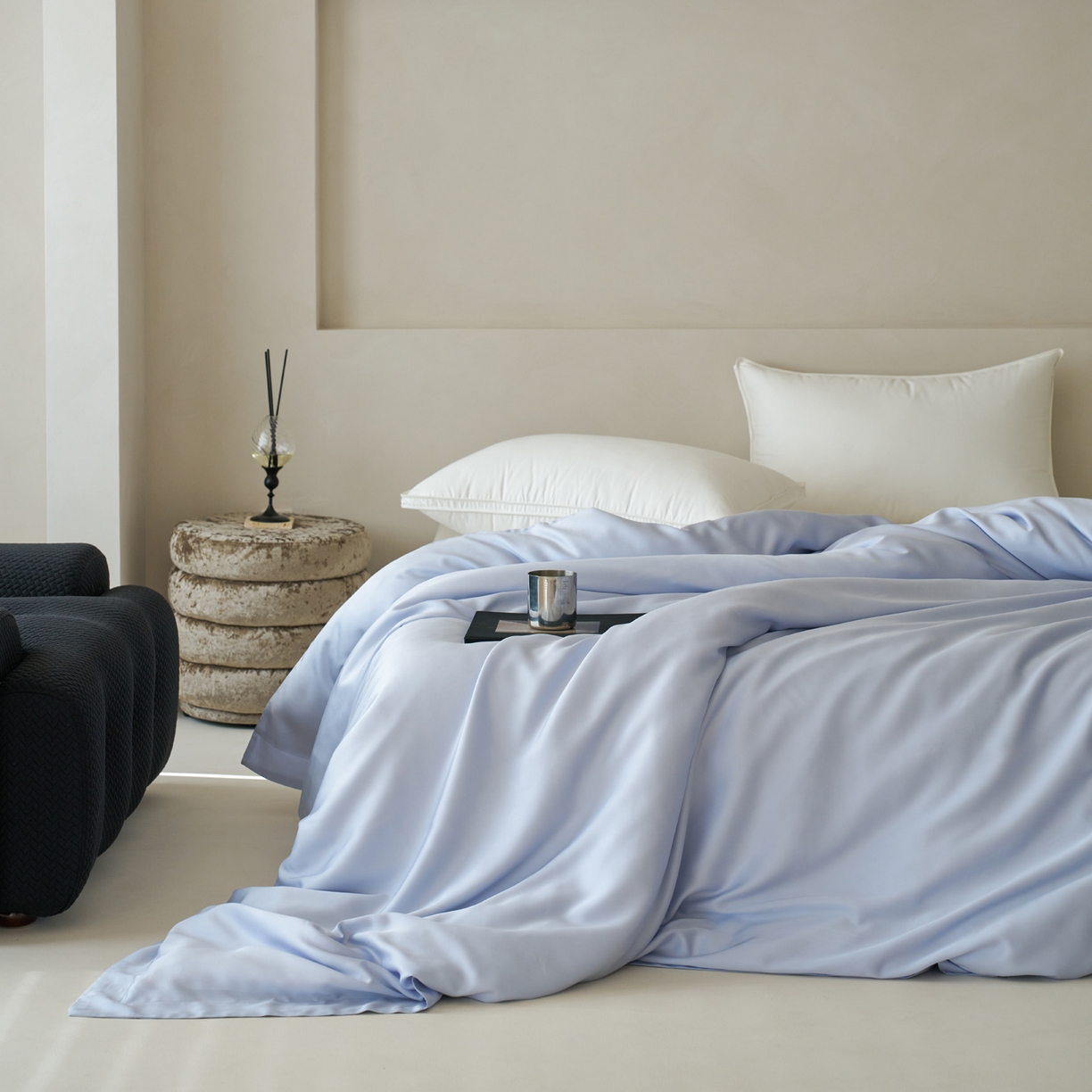 91家纺网 家纺一手货源 找家纺 简纯主义 2026新款100S超细旦进口兰精天丝单被套被套单件 云醉了