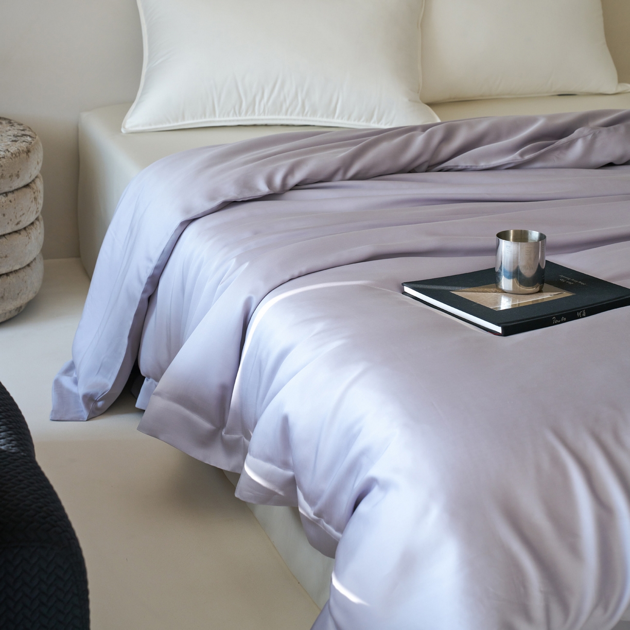 91家纺网 家纺一手货源 找家纺 简纯主义 2026新款100S超细旦进口兰精天丝单被套被套单件 紫砂灰