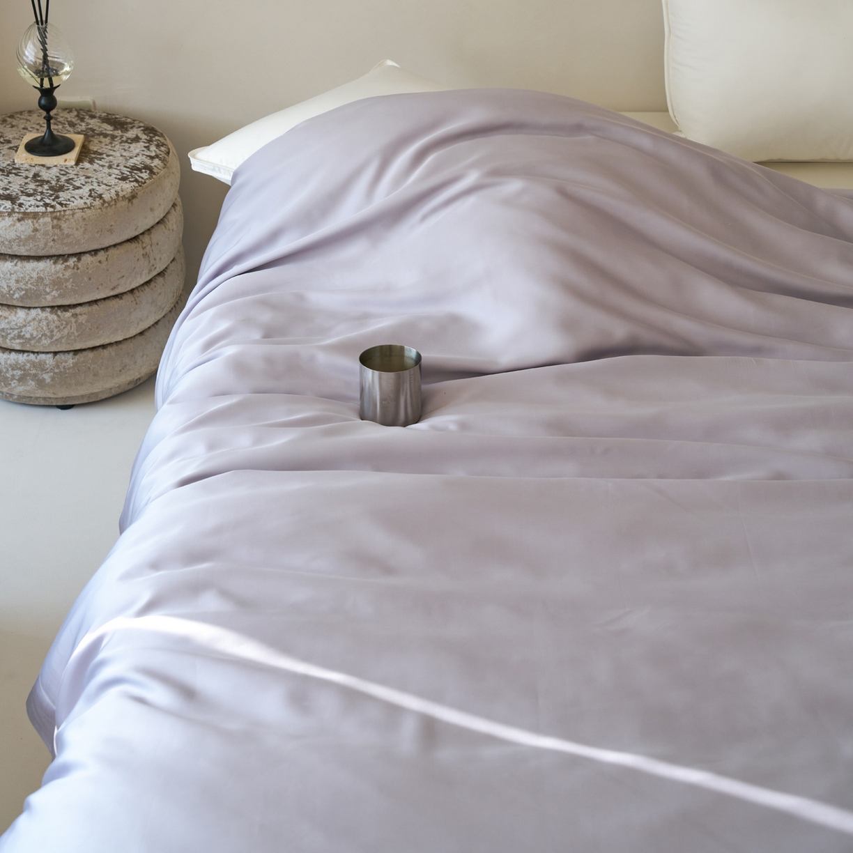 91家纺网 家纺一手货源 找家纺 简纯主义 2026新款100S超细旦进口兰精天丝单被套被套单件 紫砂灰