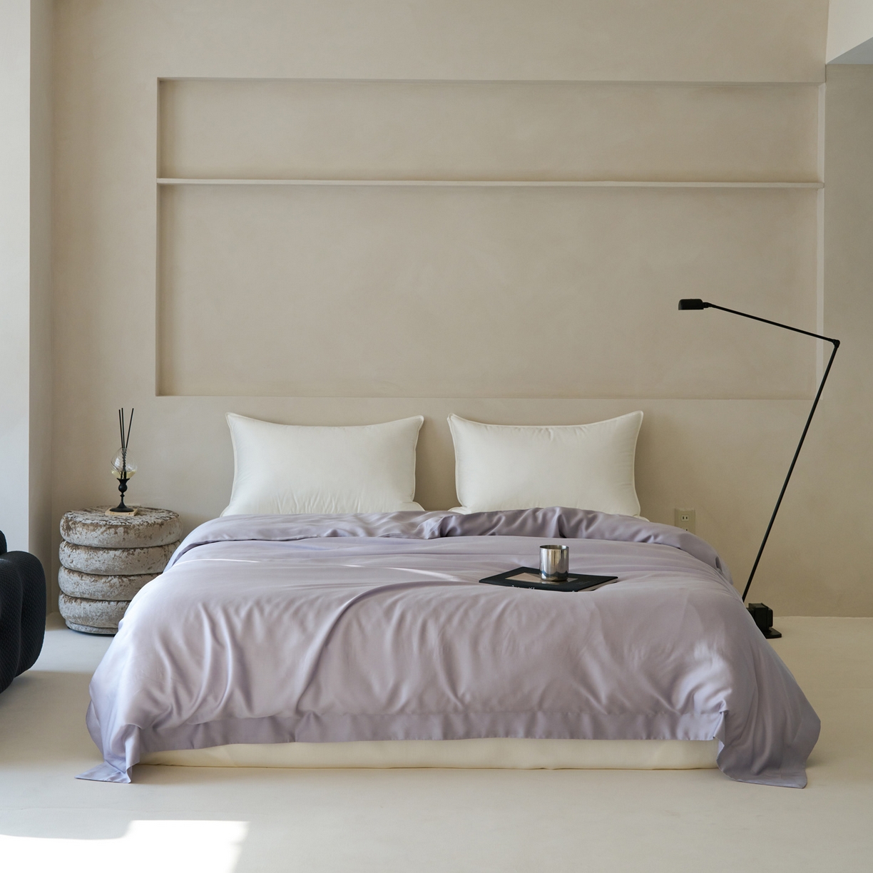 91家纺网 家纺一手货源 找家纺 简纯主义 2026新款100S超细旦进口兰精天丝单被套被套单件 紫砂灰