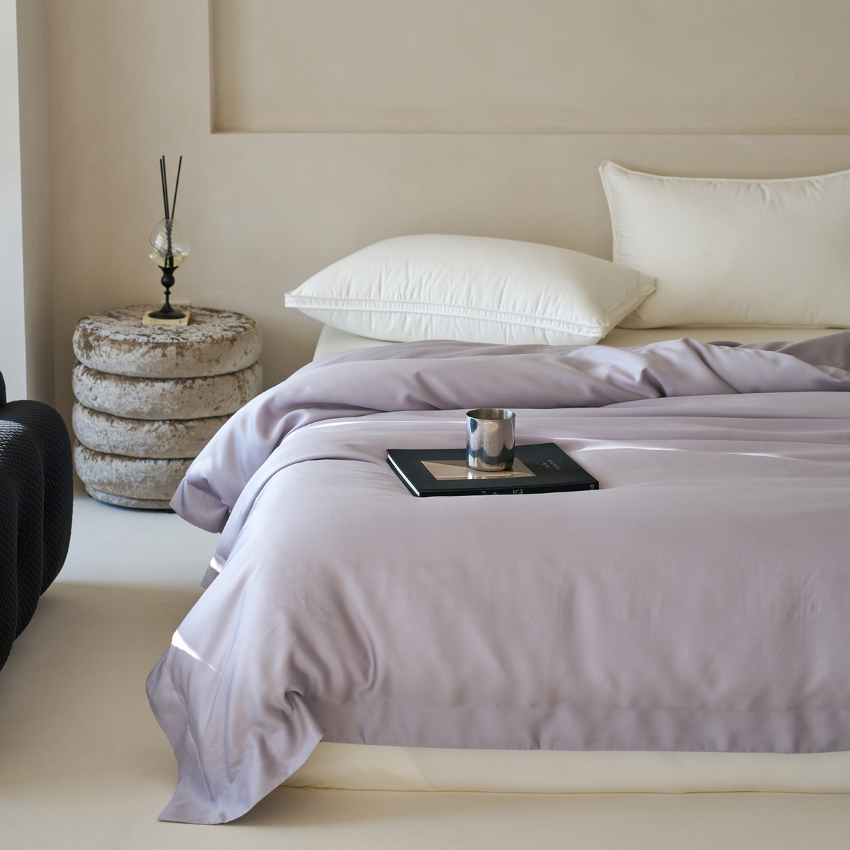 91家纺网 家纺一手货源 找家纺 简纯主义 2026新款100S超细旦进口兰精天丝单被套被套单件 紫砂灰