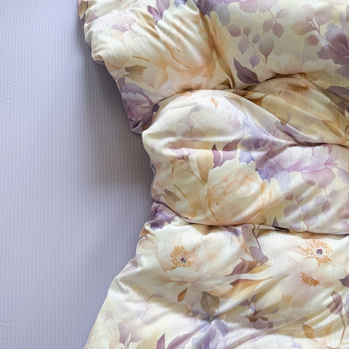 91家纺网 家纺一手货源 找家纺 壹号库 2025新款A类提花有氧彩竺绵四件套牡丹锦华